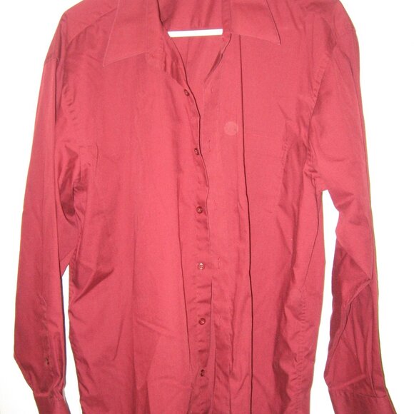 Kilburn & Finch Maroon Dress Shirt Men's 16.5 32/33 - Picture 1 of 3